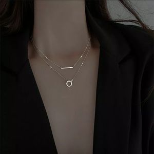 🦩Circle zirconia chain necklace🦩